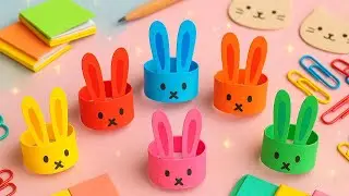 How to make Paper Rabbit Ring | Origami Paper Cute Ring