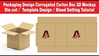 Corrugated carton /  box Packaging Design die cut / Template tutorial on Adobe Illustrator 2024