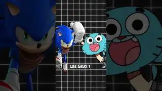 Sonic vs Gumball qui gagne?  #science #maths #physique #gumball #sonic