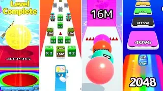 Ball Run 2048 vs Infinity Mode vs Jelly Merge Run vs Jelly Race Number Game | Max Level Battle!