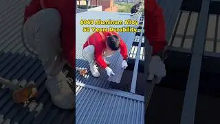No rusting anymore #aluminumroof #roofingmaterial #roofing #metalroof #roofconstruction #wallpanel