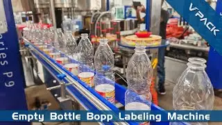 Automatic OPP BOPP label stick machine rotary type hot melt adhesive labeling machine