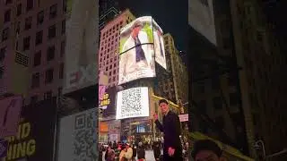 Making big moves ❤️ Times Square Billboard #timessquare #mensfashion #model #malemodel