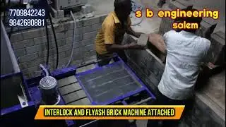 fly ash brick and interlock bricks machine , salem SB engineering 7708942243, 9842680881