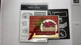 Stampin&rsquo; Up Rustic Crate Christmas Card Tutorial #diy #cardmaking #christmas #designerseriespaper