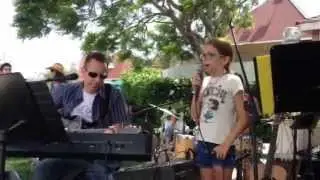 Abby DePuy sings Smile at the Coronado Ferry Landing