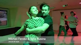 Salsa NY style. Mikhail Fendui & Yana Rusina || Dance Studio 25.5
