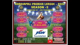 LIVE DAY 1 // KHADIAPALI PREMIER LEAGUE SEASON 1//SAMBALPUR
