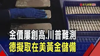 金價屢創高.川普難測 德擬拿回在美黃金儲備! 全球第二大黃金儲備國 德約1/3黃金存放紐約｜非凡財經新聞｜20260125
