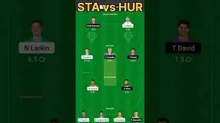 STA vs HUR Dream11 Prediction, Fantasy #Cricket Tips, Playing XI, Pitch Report  Updates for  Match