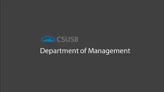 Management Department Overview - June 2018