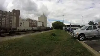 CN 2938 In The Lead With 2920 In The Middle Of The Pack Of A Manifest Freight 8/12/17