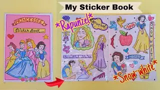 My Sticker Book ll Disney Princess sticker Book ll How to make sticker Book ll Sticker Book Tutorial