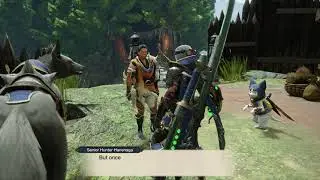 Monster Hunter Rise - Kamura Village: Talk To Senior Hunter Hanenaga: Gives Great Wirebugs Gameplay