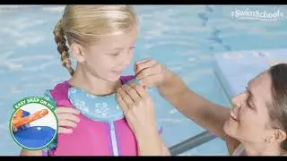 SwimSchool Deluxe Swim Trainer Vest with Removable Chin-Up Collar