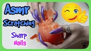 NEW SUPER ASMR VIDEO! SHARPEST LONG NAILS EVER SCRATCH A TOMATO! FUNNY Effects & GREAT Sounds!