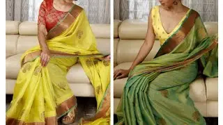 Beautiful liva fabric sarees collection