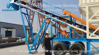 Portable concrete dry mix batching plant