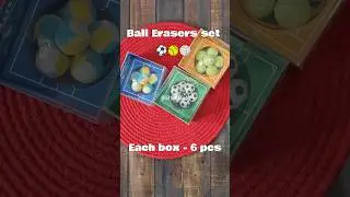 Sports ball eraser sets #sports #eraser #stationary #stationery #viral #trending #kawaii #shorts
