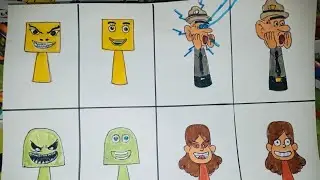 Drawing Incredibox Sprunki OC:Normal VS Horror / NEW My SprunkiOC Phase
