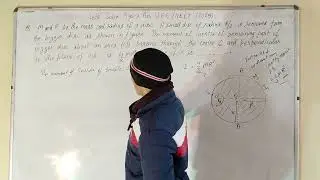 M and R be the mass and radius of a disc. A small disc of radius R/3 is removed from the bigger disc