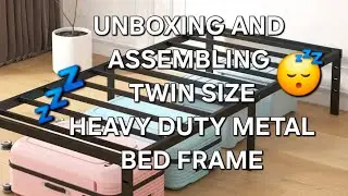 UNBOXING AND ASSEMBLING TWIN SIZE HEAVY DUTY METAL BED FRAME FROM TEMU