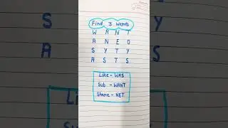 find 3 words 🤔🧐#shortvideo #art #puzzle #challenge #writing