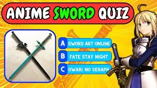 Guess the ANIME by its SWORDS❓| Anime SWORD Quiz🔥
