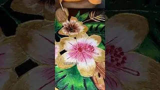 (Part 6) Texture painting. #texturepainting #modelingpaste #acrylicpainting #floralpainting #art