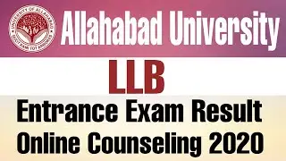 Allahabad University LLB Entrance Result 2020 | AU Entrance Exam Result | AU Admission 2020 Result