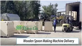 Wooden Spoon Making Machine Delivery VIDEO, Wooden Tongue Depressor Stick Machine Delivery