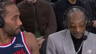 Snoop Dogg and Kawhi Leonard: The Ultimate West Coast Broadcast Collab! 🏀🎙️Caption#NBA #SnoopDogg 