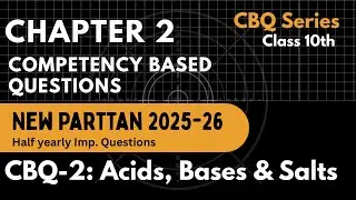 CBQ 2: Acids, Bases & Salts Competency Based Questions Class 10th Science