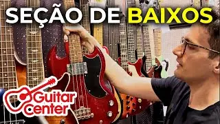 Visitando a GUITAR CENTER de ORLANDO, Estados Unidos (CONTRABAIXOS)