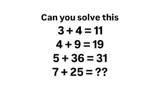 maths IQ question ❓ Ravihemant7 is live 3+4=11