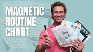 Magnetic Morning & Night Routine Chart | 30 Tiles Included