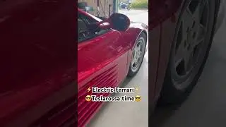 Time for a cruise in the electric Ferrari Testarossas. #ferrari #testarossa #electricferrari
