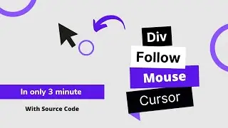 How to create  cursor follow effect using HTML ,CSS and Javascript | Tutorial for beginners.