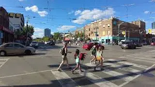 4K The Intersection of Spadina Ave and College street filmed at a different angle TORONTO CANADA