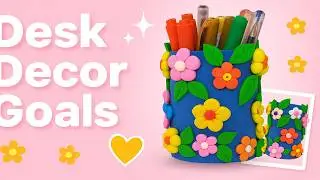 Aesthetic DIY Pen Holder You&rsquo;ll Love! Cute Clay Craft Desk Organizer!