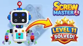 Screw Master 3D: Match & Solve Level 11 | Every Puzzle Solved!
