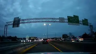 Early Morning Drive Along I 93 North Towards Boston, Massachusetts