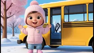 Winter School Bus Ride ❄️🚌 | Fun Learning School Journey Song for Kids