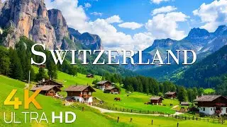 Switzerland 4K 🌿 Alpine Lakes, Green Valleys & Peaceful Nature of the Swiss Alps in Spring