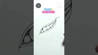 How to draw a peas with pencil for beginners // Peas drawing tutorial easy #drawing #shorts