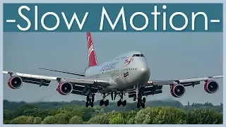 Up Close: 8 Planes Landing In Slow Motion At Manchester Airport