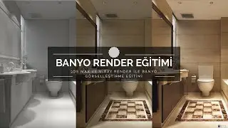 3ds Max ve V-Ray Render ile Banyo Render Eğitimi - Photoshop