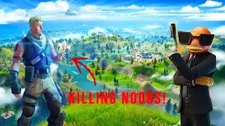 Eliminating noobs in fortnite! 