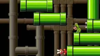 Super Mario Advance 4 Frog Suit Only Part 15 - World 7 Pipe Maze (1/3)