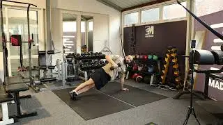 Straight arm side plank thread the needles
